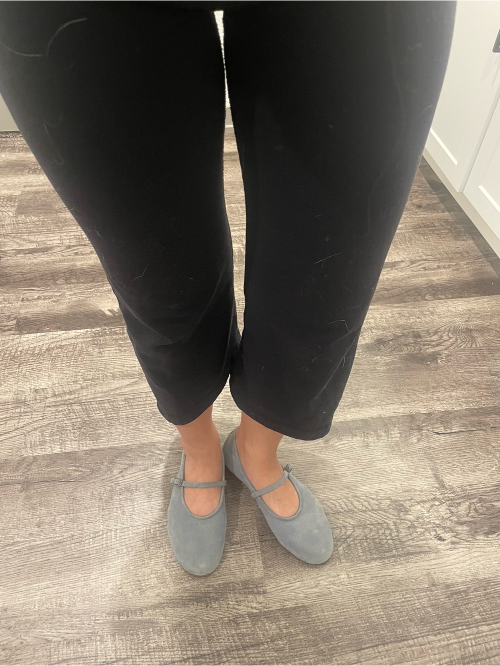 Zara - Women’s Powder Blue Mary Jane Flats